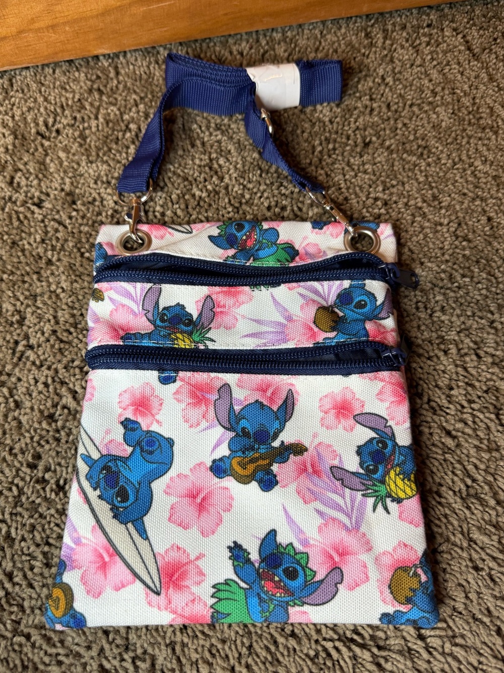 Disney Stitch Floral Crossbody Bag new without tag